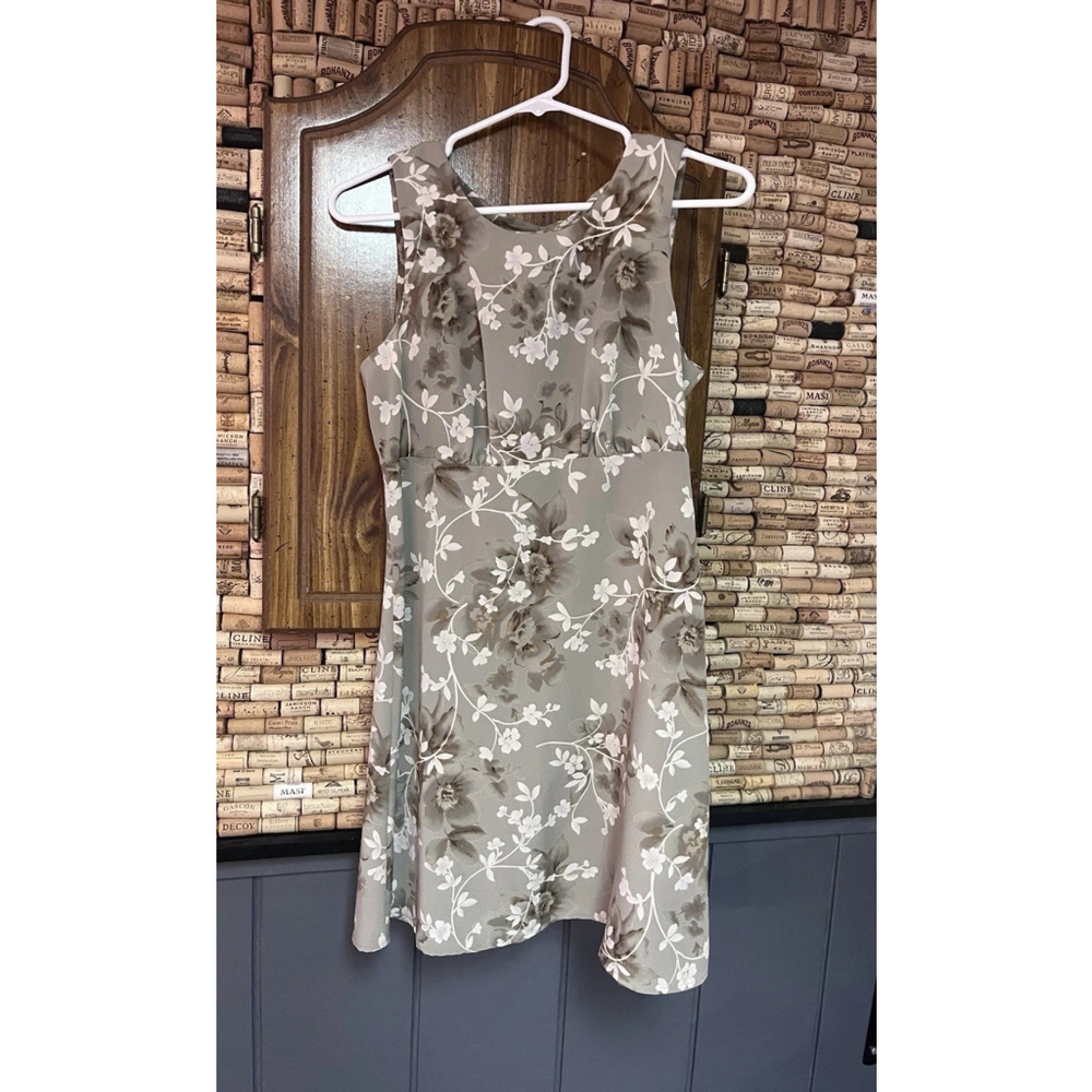 VTG Byer Too Muted Floral Romantic Cottagecore Tea Party Tie Sun Dress Sz 7